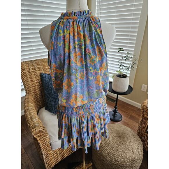 Current Air Anthropologie Smocked Waist Mini Dress Women's Size S - Picture 5 of 11